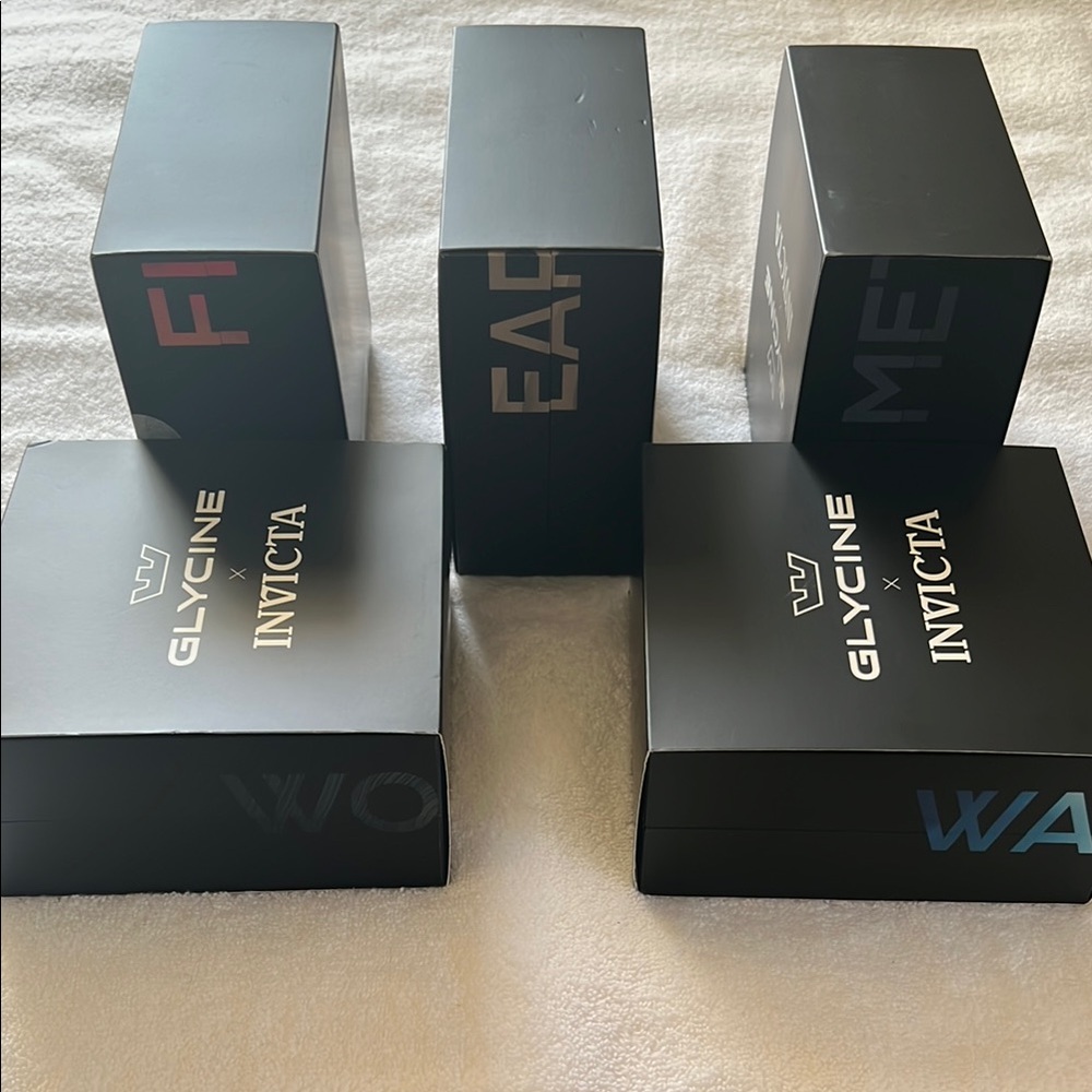 Glycine x Invicta Five Elements (Five Watch Set!)  Brand New 2 Bands MSRP: $8475